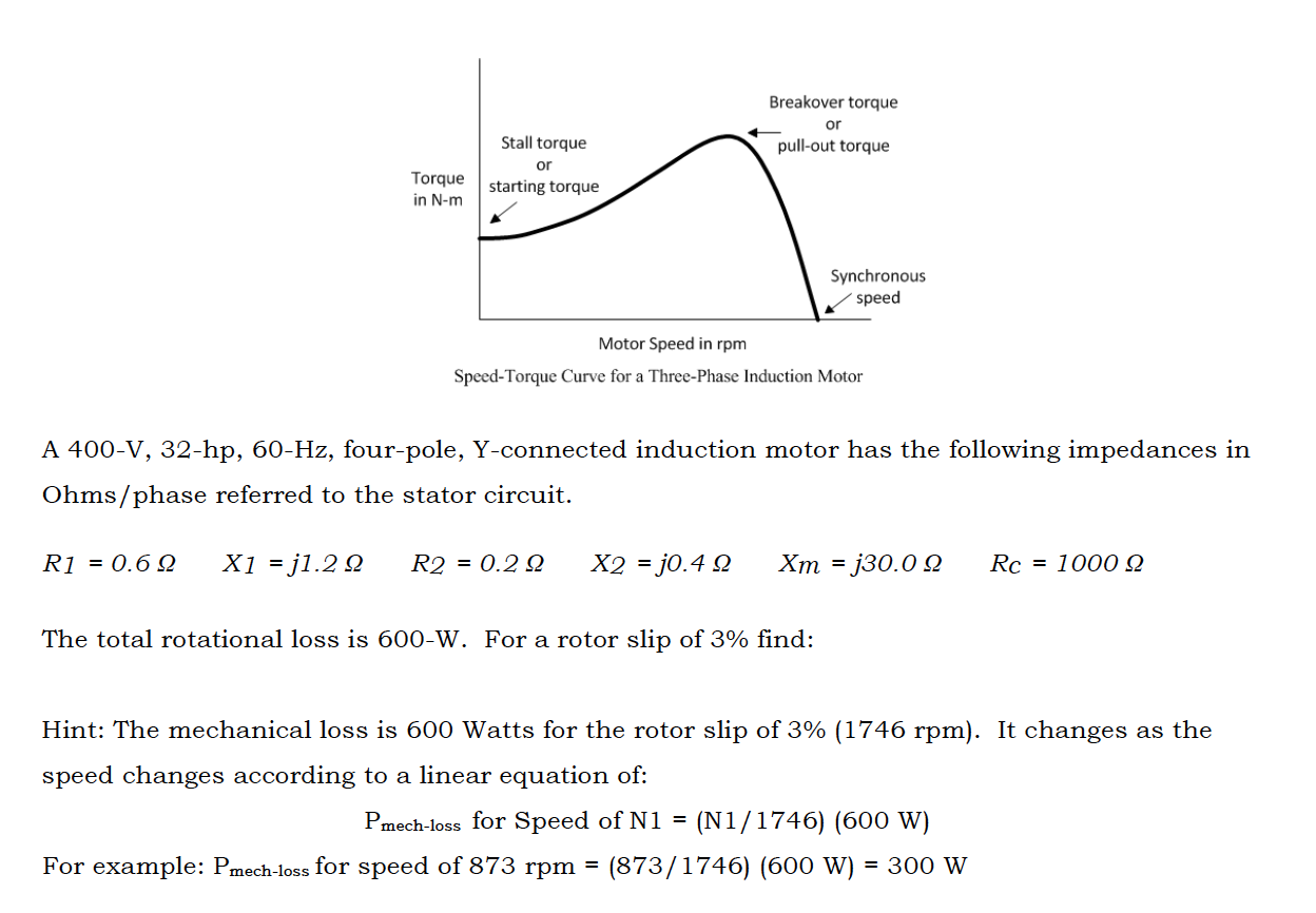 Solved For the following 3-phase induction motor change the