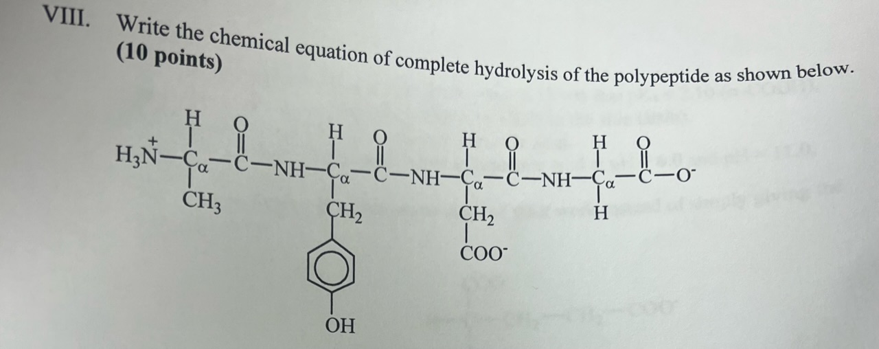 Solved VIII. Write the chemical equation of complete | Chegg.com
