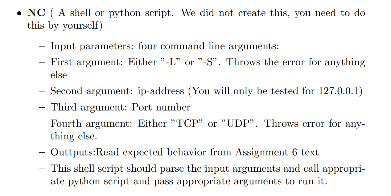 NC ( A shell or python script. We did not create | Chegg.com