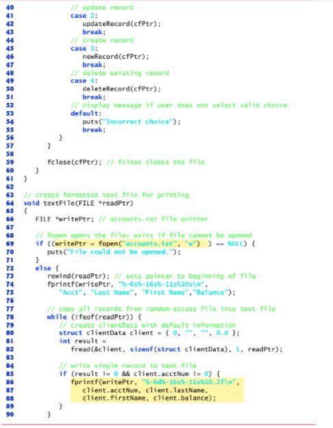 This class is C programming Project from Ch 11. Refer | Chegg.com