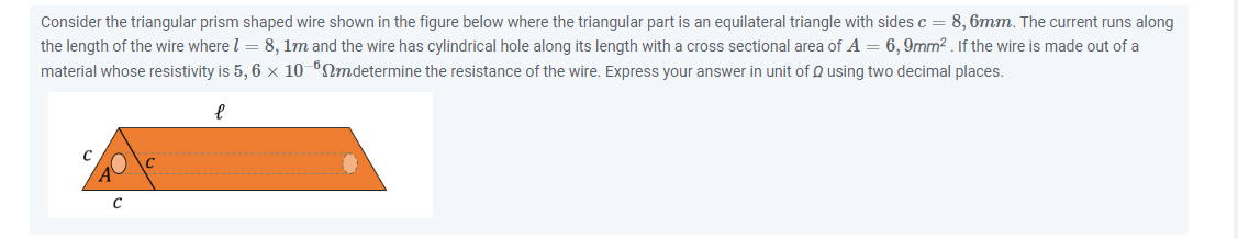 Solved Consider the triangular prism shaped wire shown in | Chegg.com