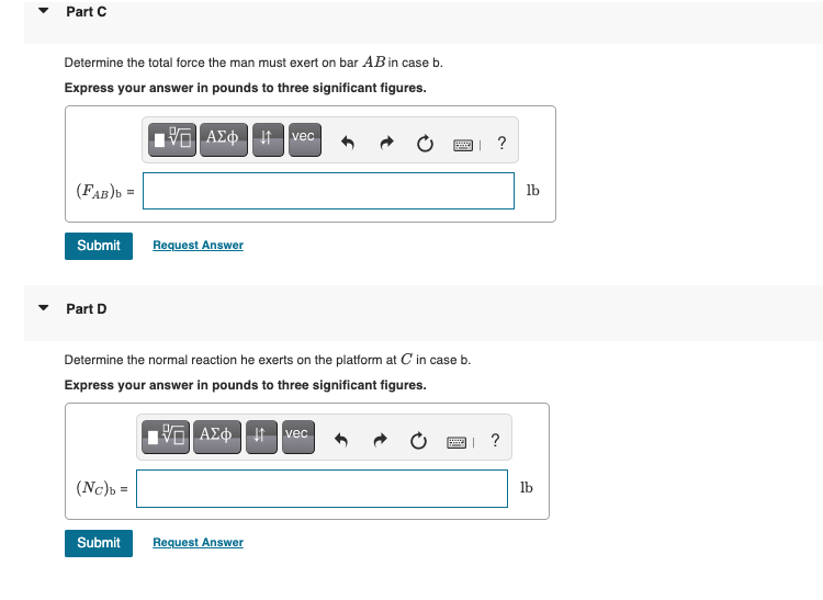 Solved Problem 6.96 Part A A man having a weight of 165 lb | Chegg.com