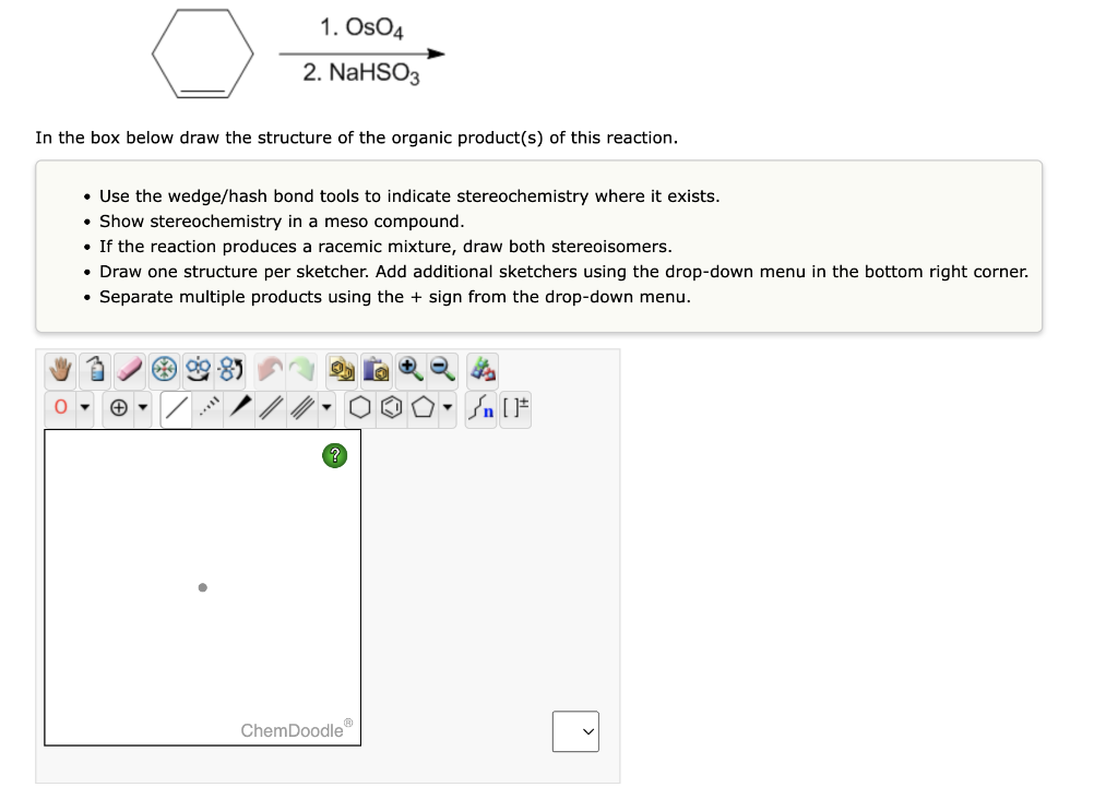 Solved In the box below draw the structure of the organic | Chegg.com