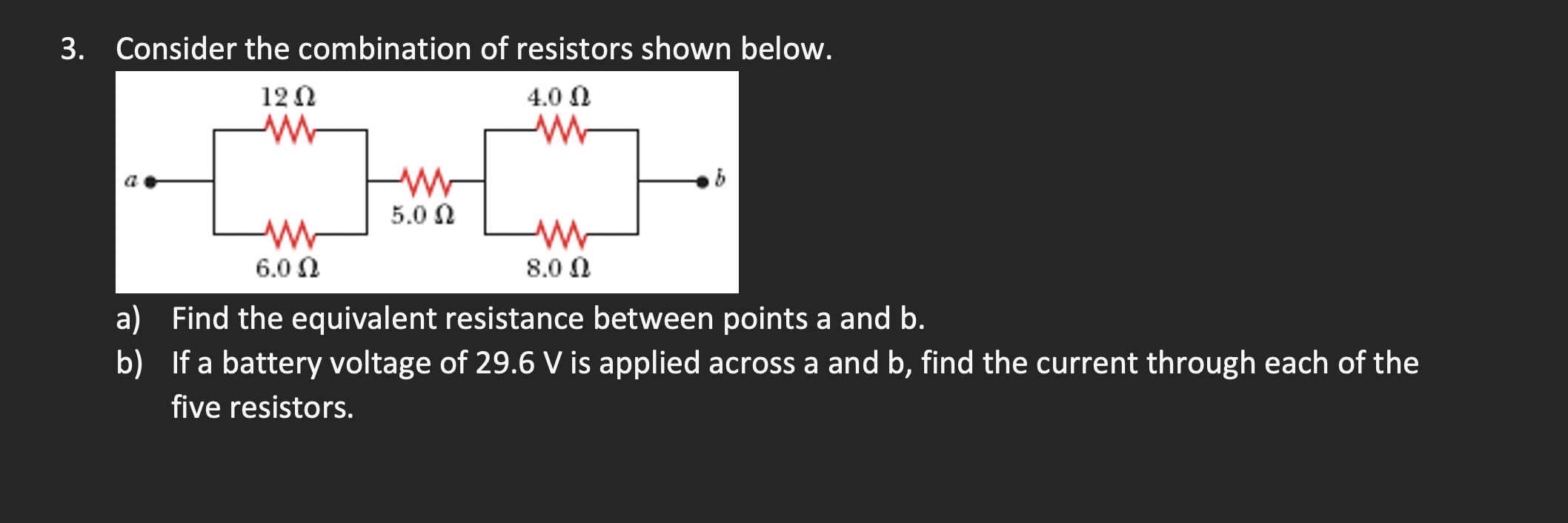 Solved 3. Consider The Combination Of Resistors Shown Below. | Chegg.com