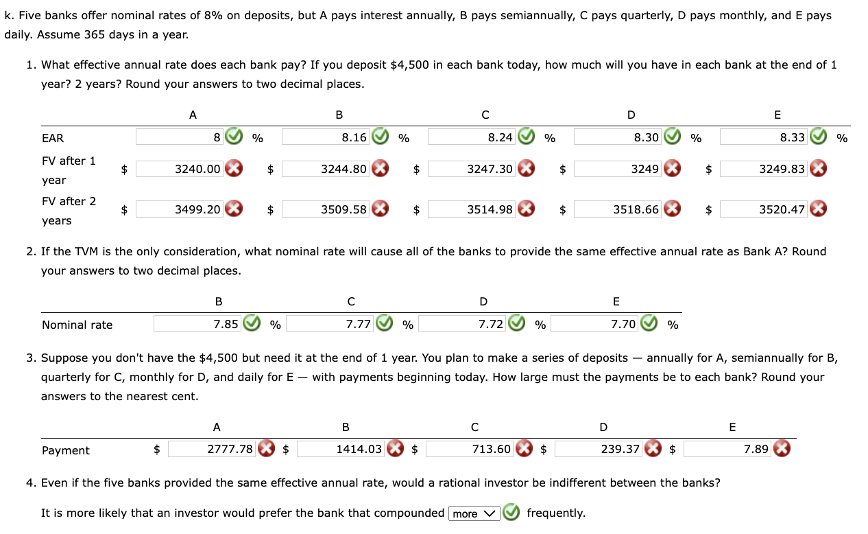 Solved . Five Banks Offer Nominal Rates Of 8% On Deposits, | Chegg.com