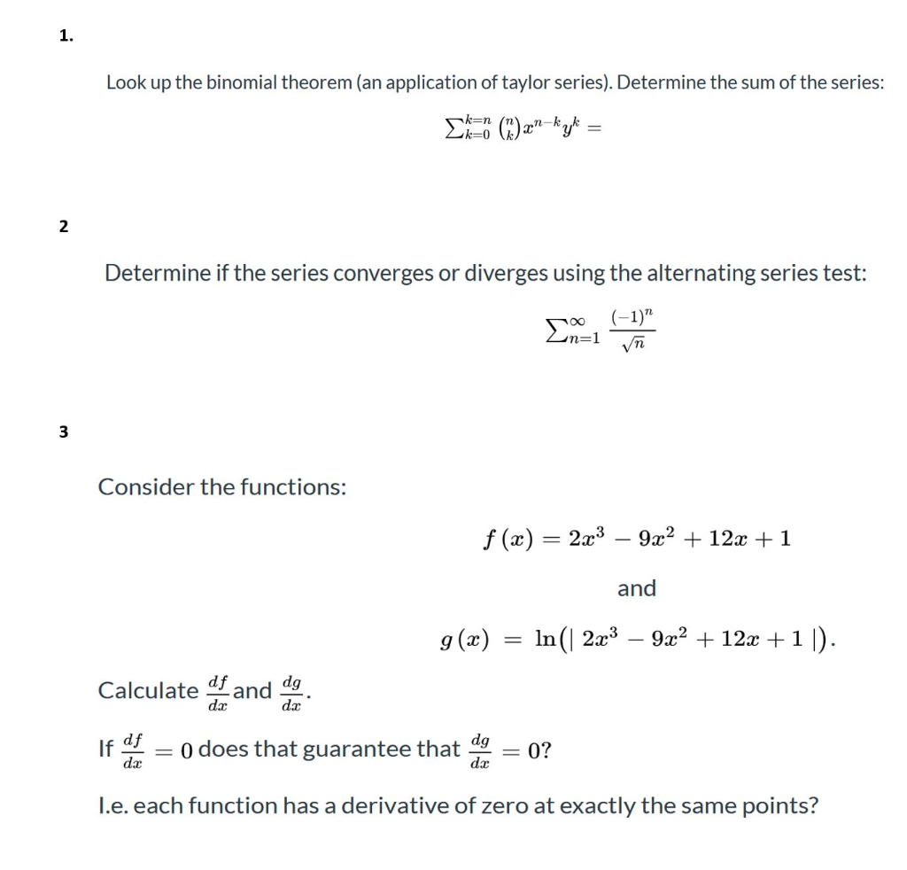 Solved Look up the binomial theorem (an application of | Chegg.com