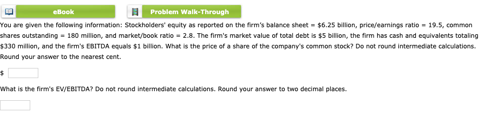 Solved EBook Problem Walk-Through You Are Given The | Chegg.com