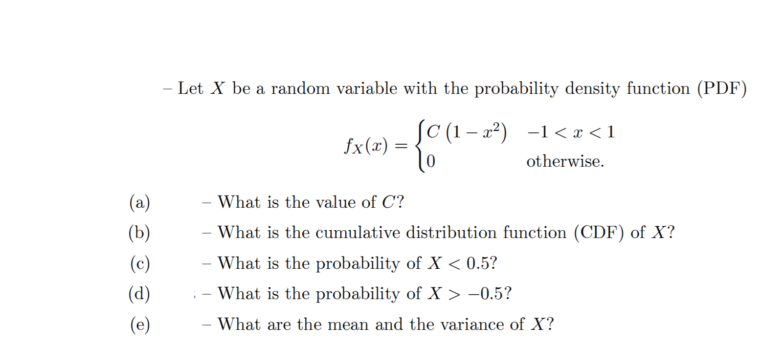 Solved Let X be a random variable with the probability | Chegg.com