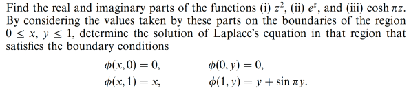 Solved Find the real and imaginary parts of the functions | Chegg.com