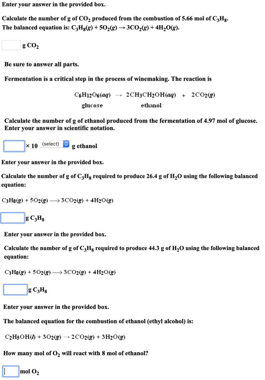 Solved Enter your answer in the provided box. Calculate the | Chegg.com