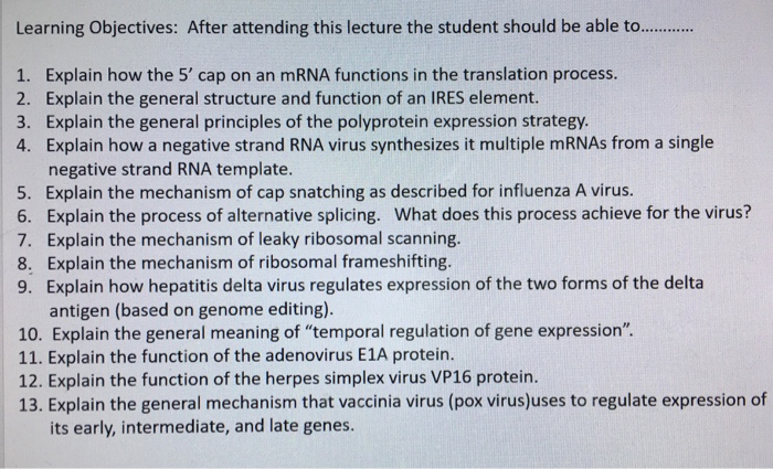 Solved Learning Objectives After attending this lecture the