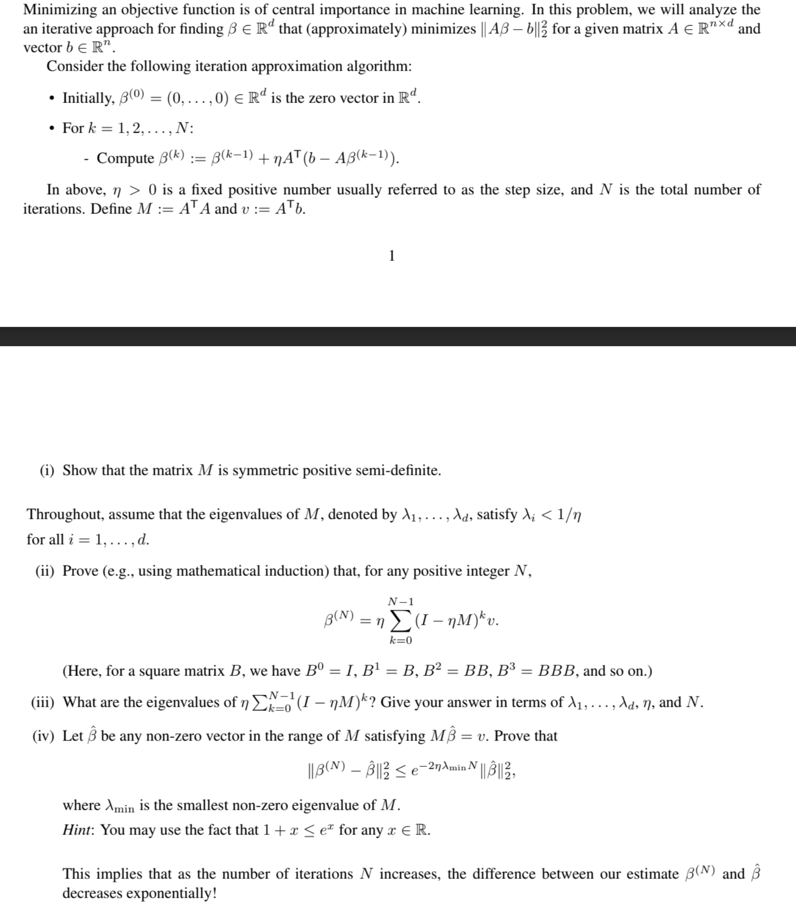 Solved Minimizing an objective function is of central | Chegg.com