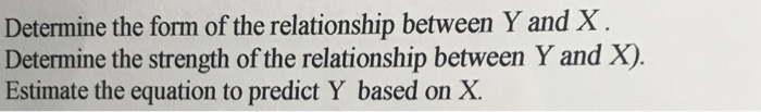 Solved Determine The Form Of The Relationship Between Y And | Chegg.com