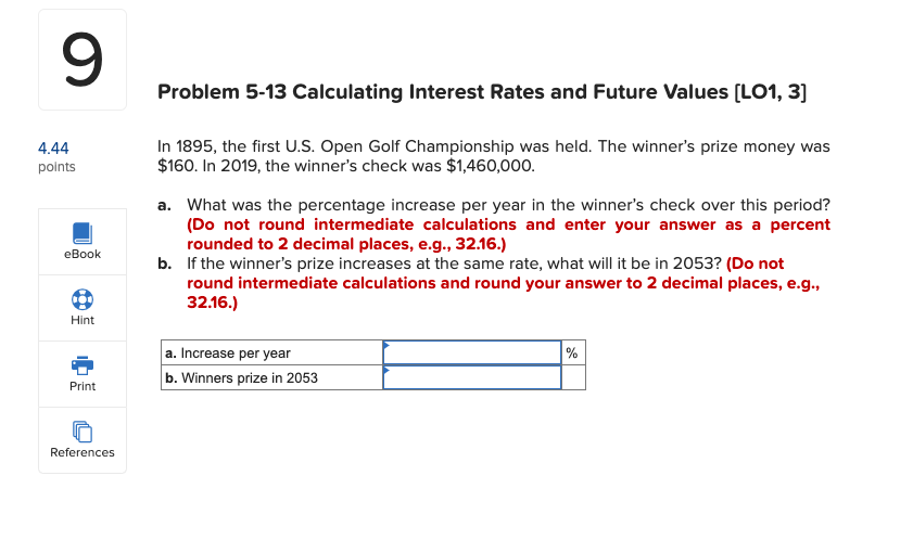 Solved 9 Problem 5-13 Calculating Interest Rates And Future | Chegg.com