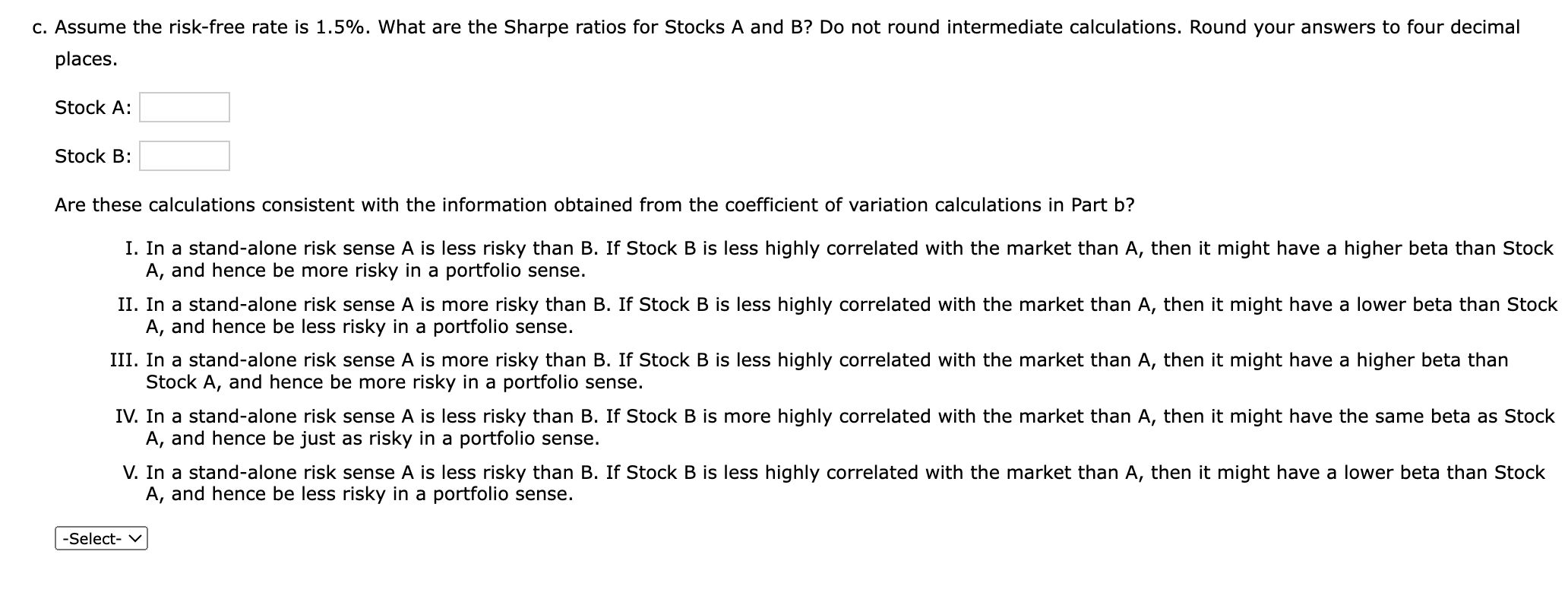 Solved Stocks A And B Have The Following Probability | Chegg.com