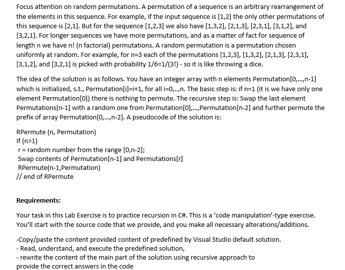 Solved NEED HELP UNDERSTANDING THIS C# ASSIGNMENT! using | Chegg.com