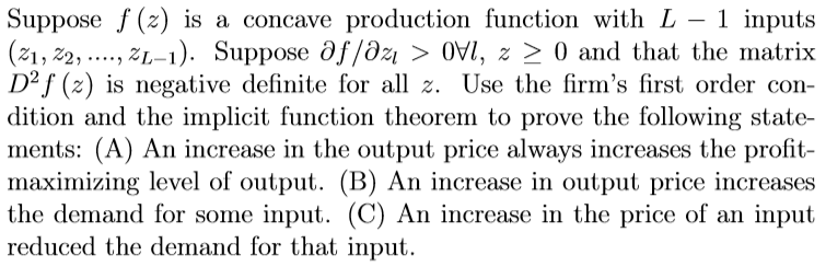 Suppose f (2) is a concave production function with | Chegg.com