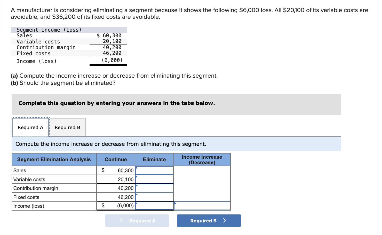 solved-a-manufacturer-is-considering-eliminating-a-segment-chegg