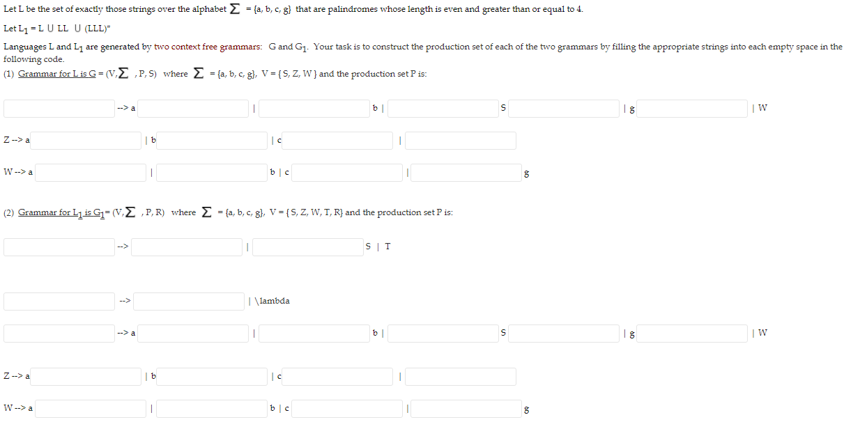 Solved Let L Be The Set Of Exactly Those Strings Over The Chegg Com