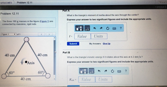 Solved The three 190 g masses in the figure (Figure 1)are | Chegg.com