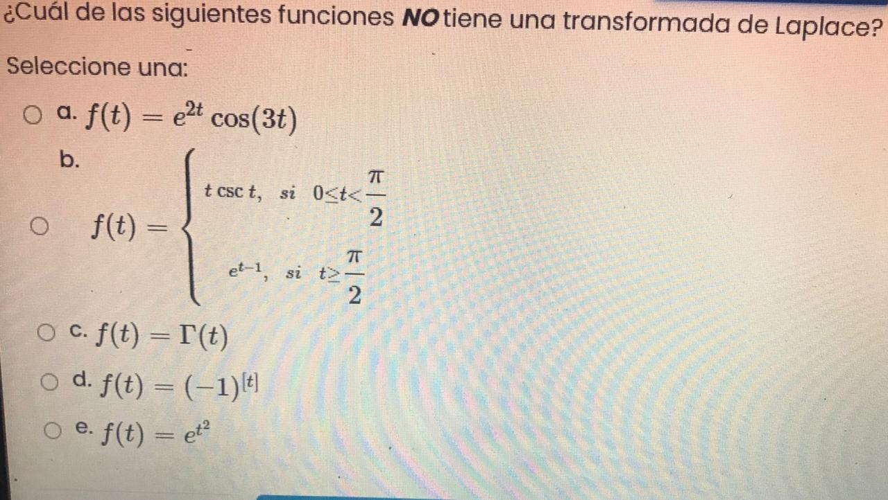 Solved Which of the following functions does NOT have a | Chegg.com