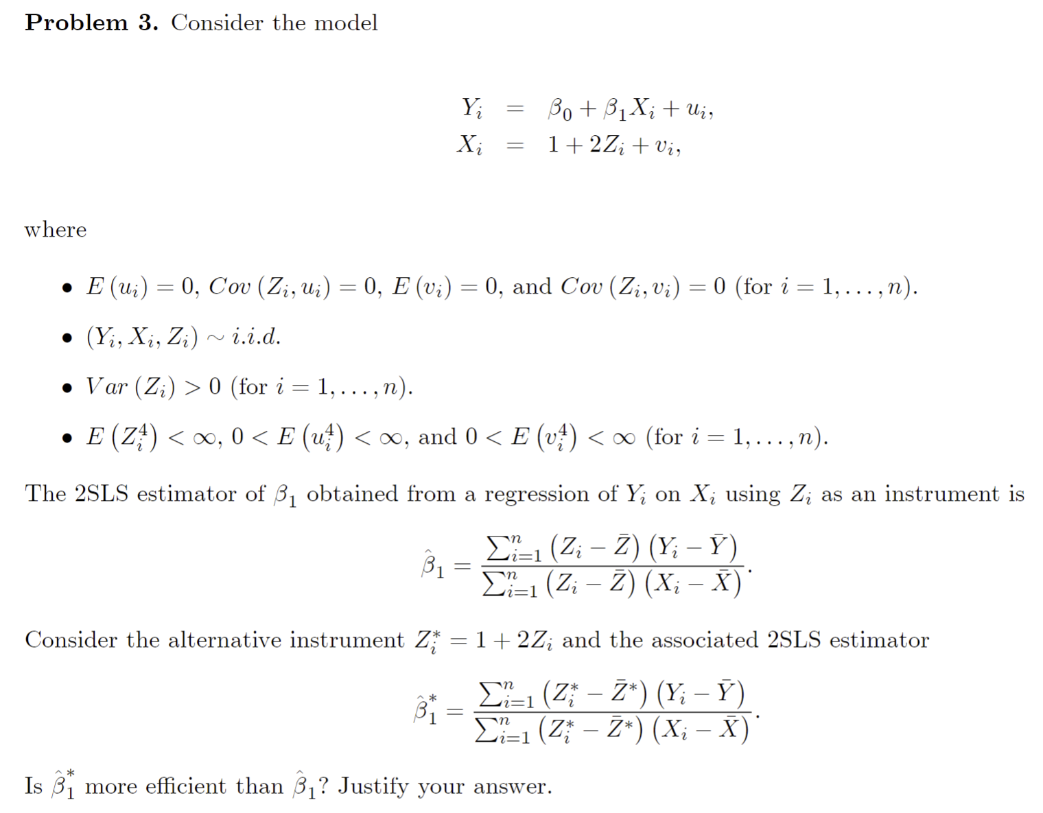 Solved Problem 3. Consider The Model | Chegg.com