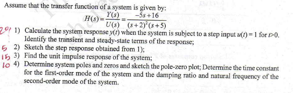Solved Assume that the transfer function of a system is | Chegg.com