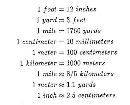 hooi Th Wiskundige Solved 1 foot = 12 inches 1 yard = 3 feet 1 mile = 1760 | Chegg.com