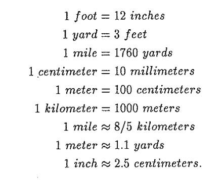 Solved 1 foot 12 inches 1 yard 3 feet 1 mile 1760 Chegg