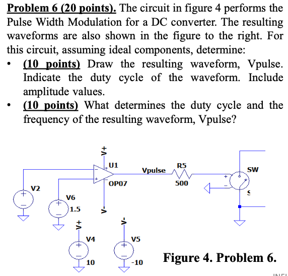 Solved Problem 6 (20 points). The circuit in figure 4 | Chegg.com