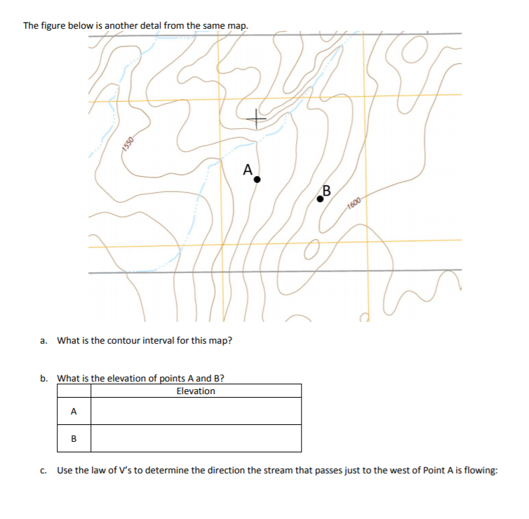 Solved The figure below is another detal from the same map. | Chegg.com