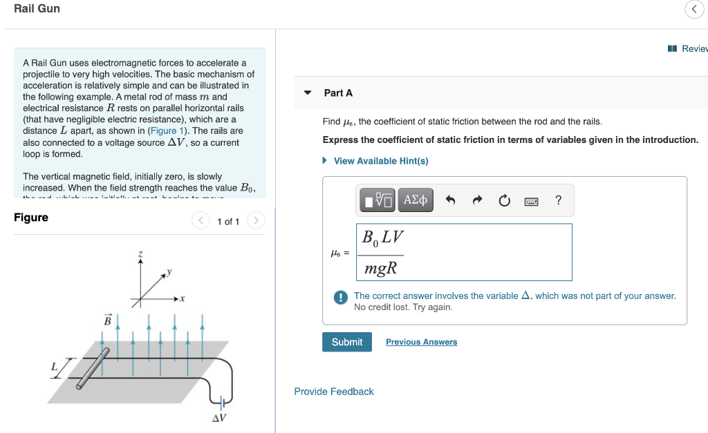 Solved A Rail Gun uses forces to accelerate