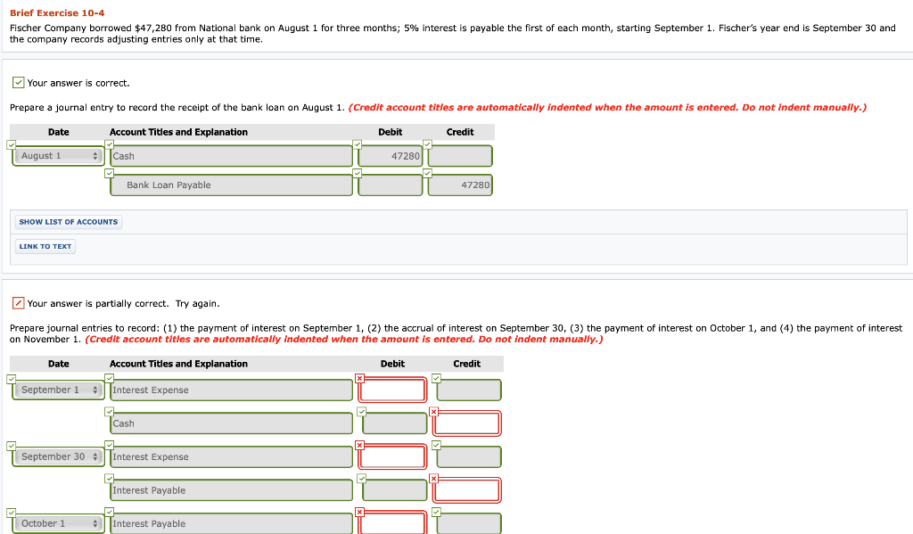 Solved Brief Exercise 10 4 Fischer Company Borrowed 47 2 Chegg Com