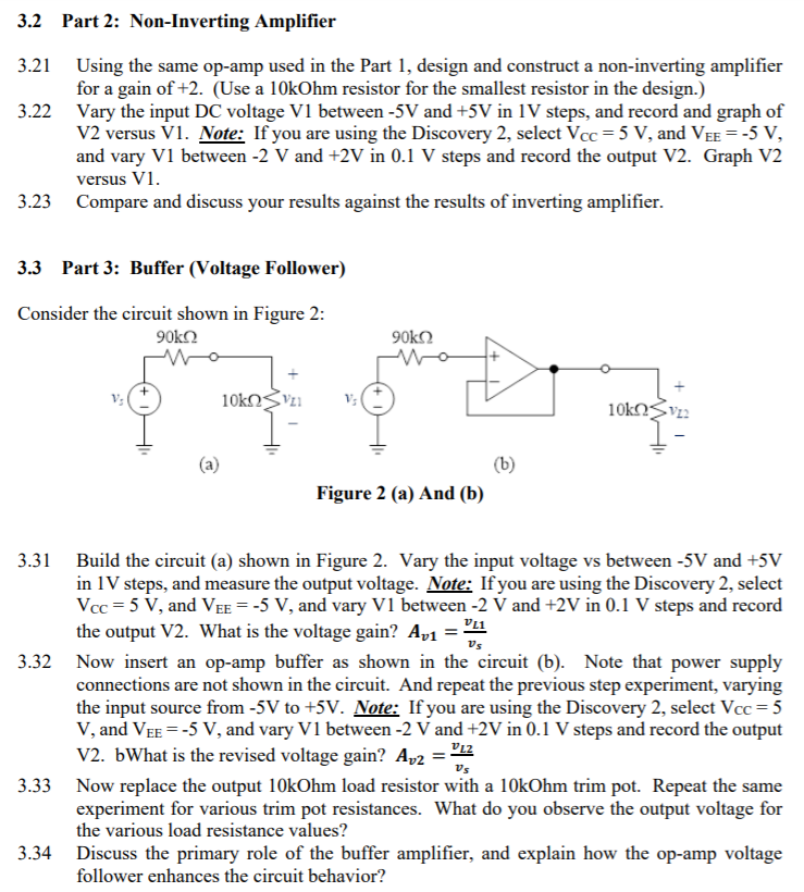 Solved 3.1 Part 1: Inverting Amplifier Consider the | Chegg.com