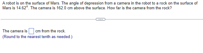Solved A robot is on the surface of Mars. The angle of | Chegg.com
