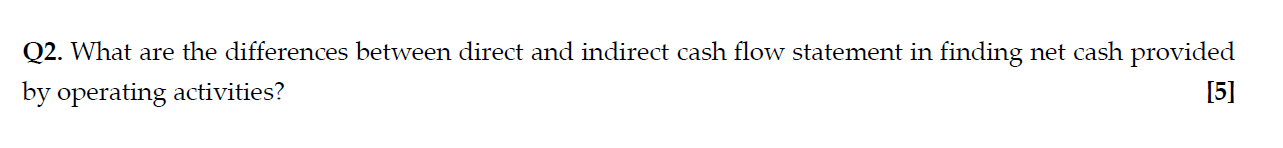 Solved Q2. What are the differences between direct and | Chegg.com