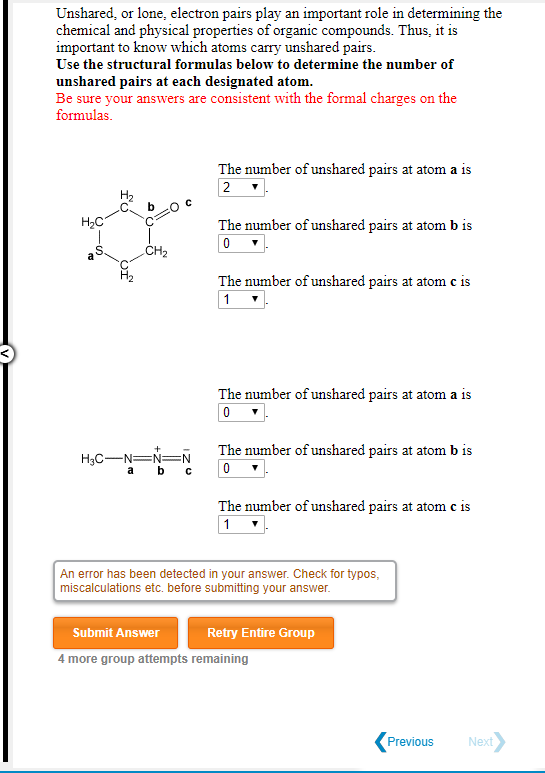 Solved Unshared, or lone, electron pairs play an important