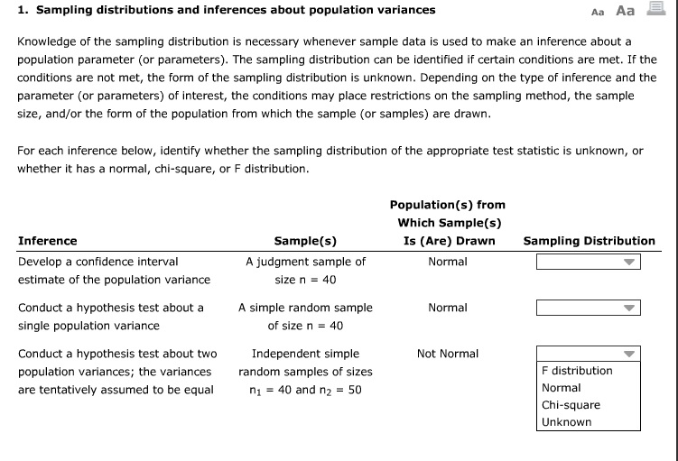 Solved 1. Sampling distributions and inferences about | Chegg.com