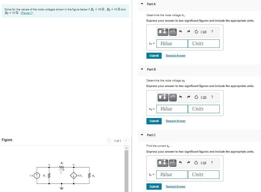Solved Solve for the values of the node voltages shown in | Chegg.com