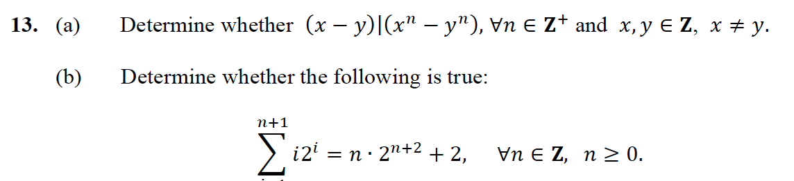 Solved 13. (a) Determine whether (x – y)|(x