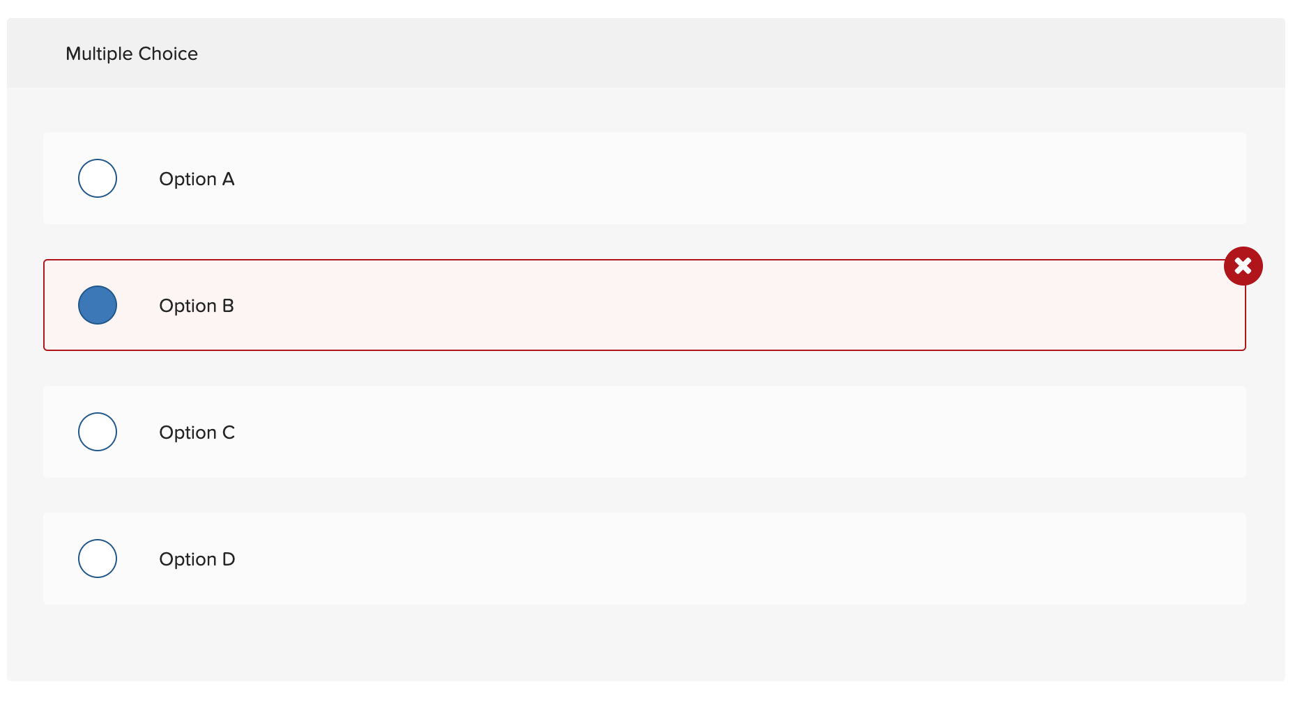 Solved Multiple Choice Option A X Option B Option C Option