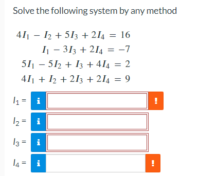 Solved Solve the following system by any method \\[ | Chegg.com