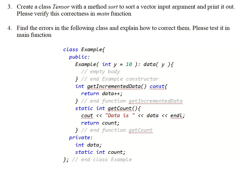 Solved C++ Please use C++ to finish these questions, | Chegg.com