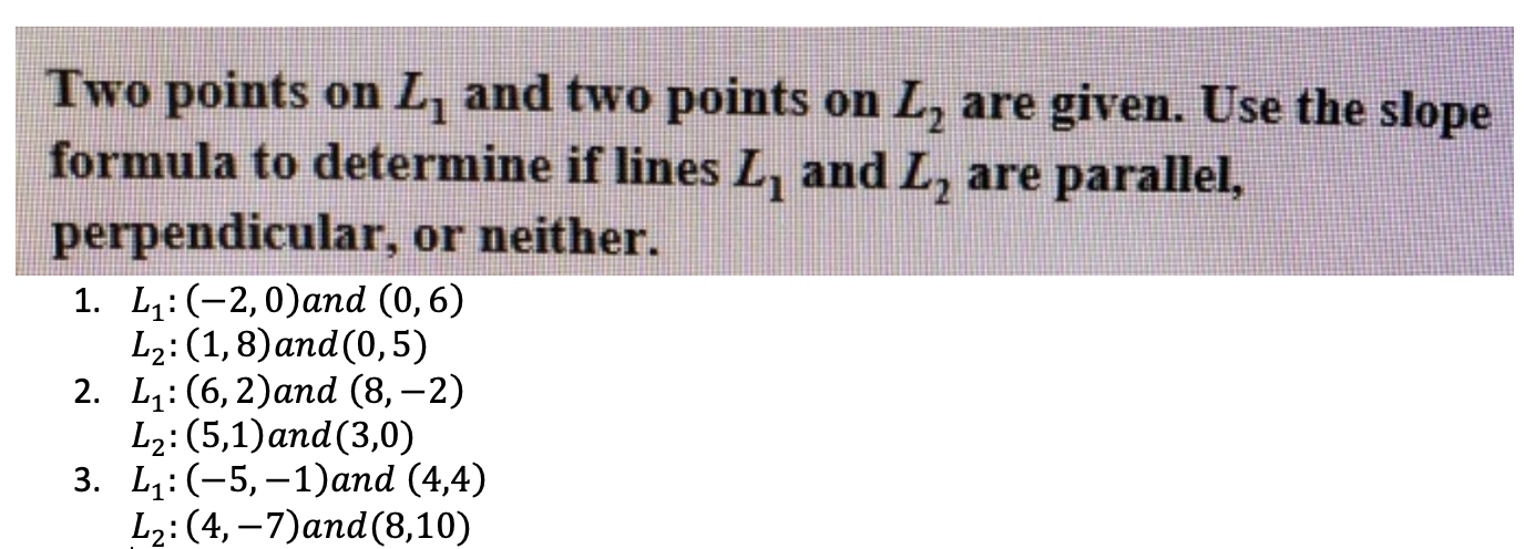 Solved Two Points On L And Two Points On L Are Given Use