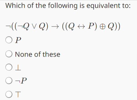 Solved Which Of The Following Is Equivalent To: | Chegg.com