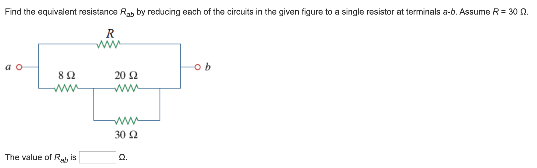 Solved Find the equivalent resistance Rab by reducing each