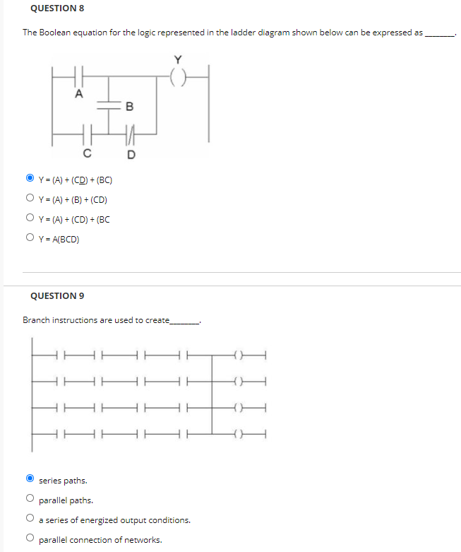 Solved QUESTION 8 The Boolean equation for the logic | Chegg.com