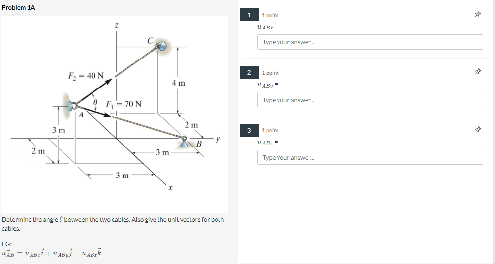 Solved Problem 1A Determine the angle θ between the two | Chegg.com