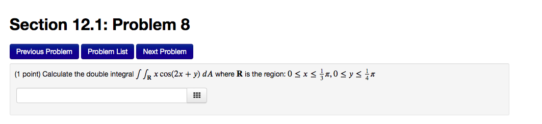 Solved Section 12.1: Problem 8 Previous Problem Problem List | Chegg.com