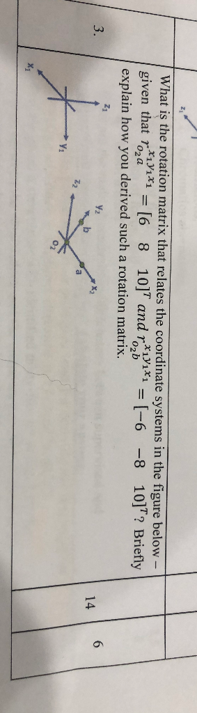 Solved What is the rotation matrix that relates the | Chegg.com